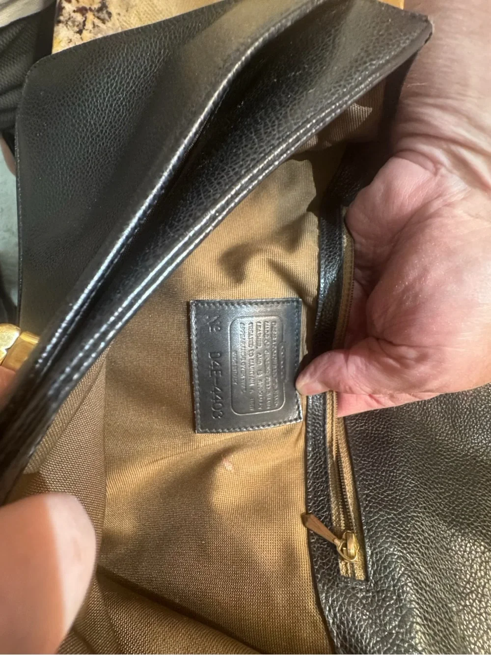 Coach Blue Leather Crossbody with Gold Hardware